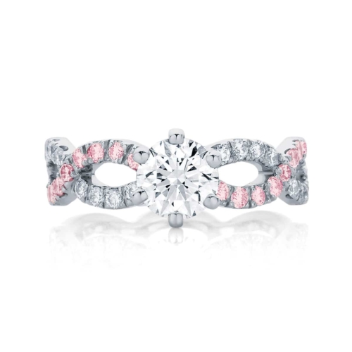 Pink Diamond Engagement Ring Platinum | Entwine IV