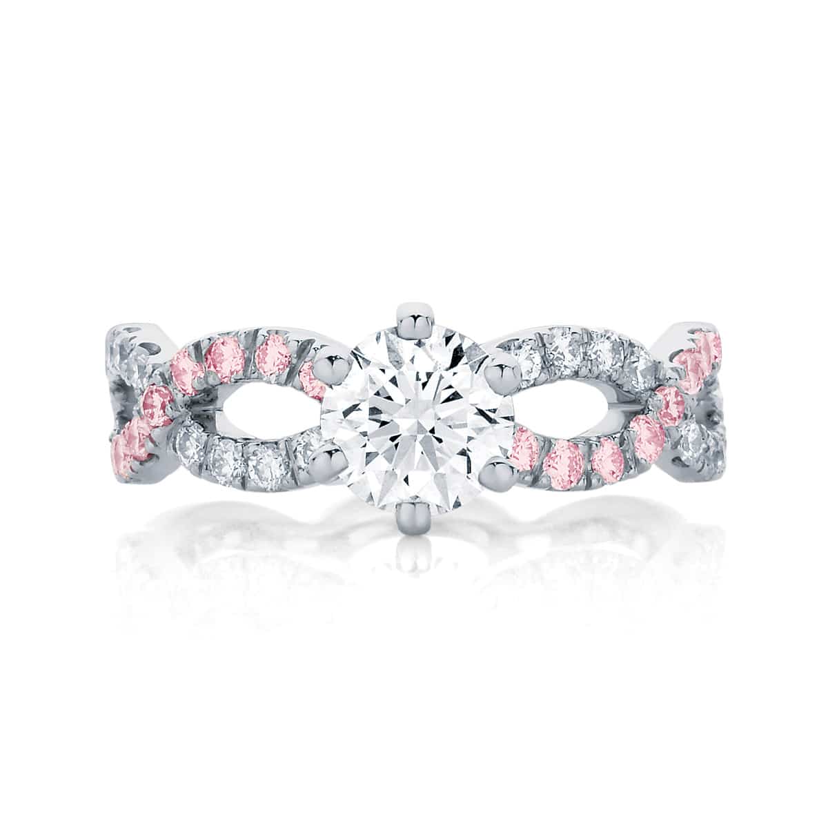 Pink Diamond Engagement Ring Platinum | Entwine IV