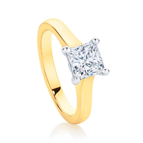 Princes Cut Solitaire Diamond Engagement Ring | Faith