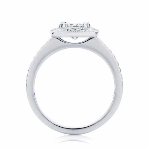 Princess Halo Engagement Ring Platinum | Honour