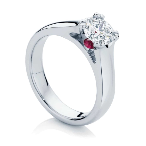 Round Other Engagement Ring White Gold | Hour Glass
