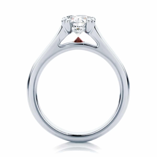 Round Other Engagement Ring White Gold | Hour Glass