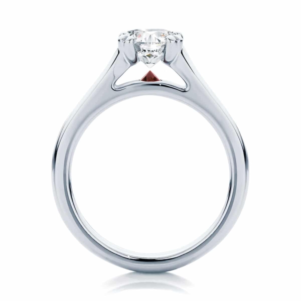 Round Other Engagement Ring White Gold | Hour Glass