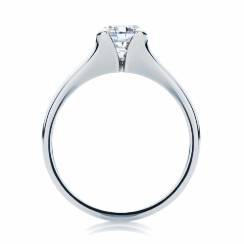 Round Solitaire Engagement Ring Platinum | Lotus