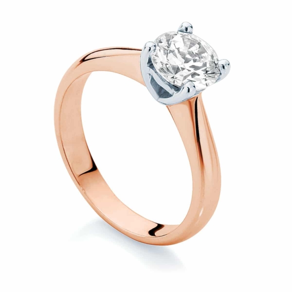 Round Solitaire Engagement Ring Rose Gold | Luxe