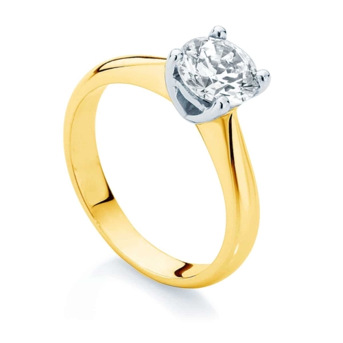 Round Solitaire Engagement Ring Yellow Gold | Luxe