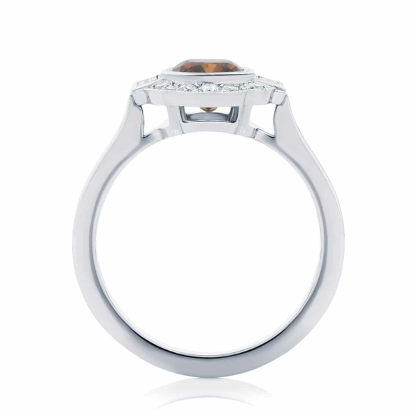 Cushion Halo Engagement Ring Platinum | Messina