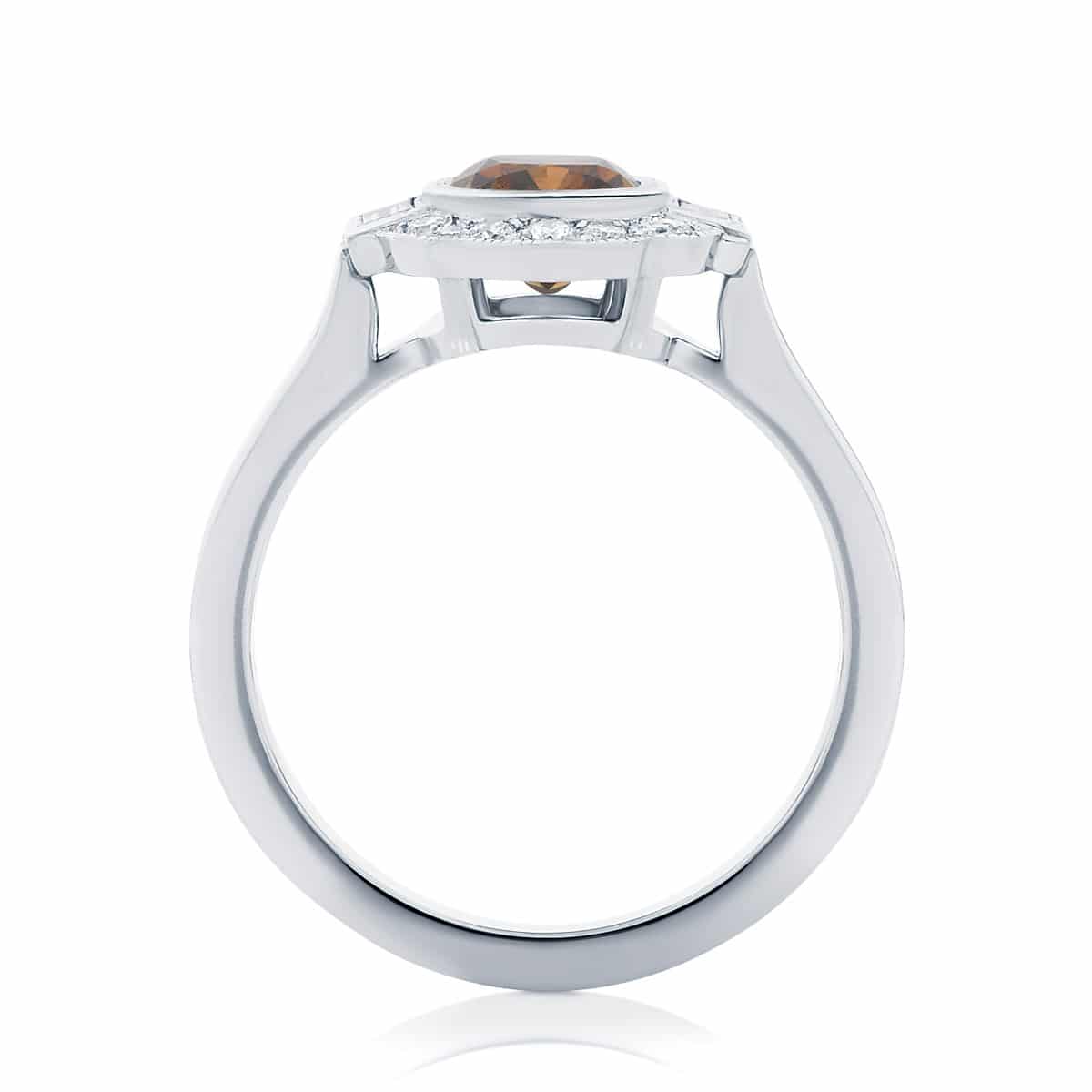 Cushion Halo Engagement Ring White Gold | Messina