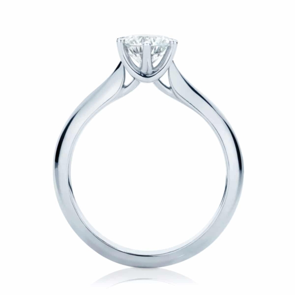 Round Solitaire Engagement Ring White Gold | Modern Brilliant
