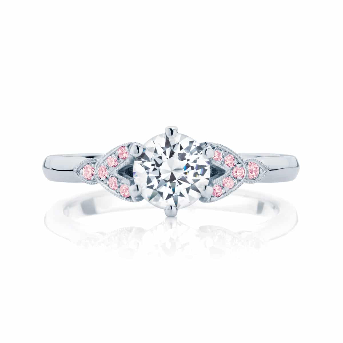 Pink Diamond Engagement Ring Platinum | Morning Star IV