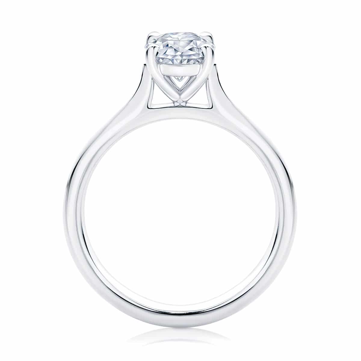 Oval Cut Engagement Ring Platinum | Oval Solitaire
