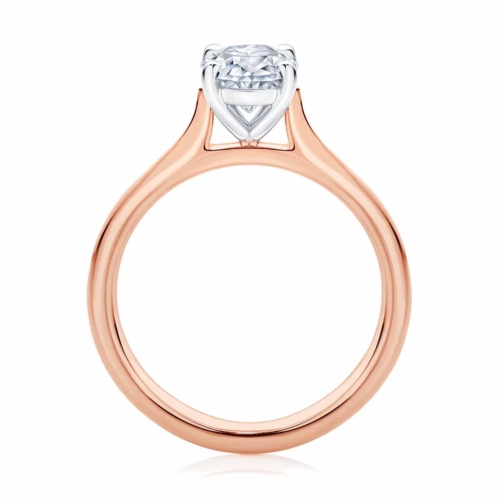 Oval Cut Engagement Ring Rose Gold | Oval Solitaire