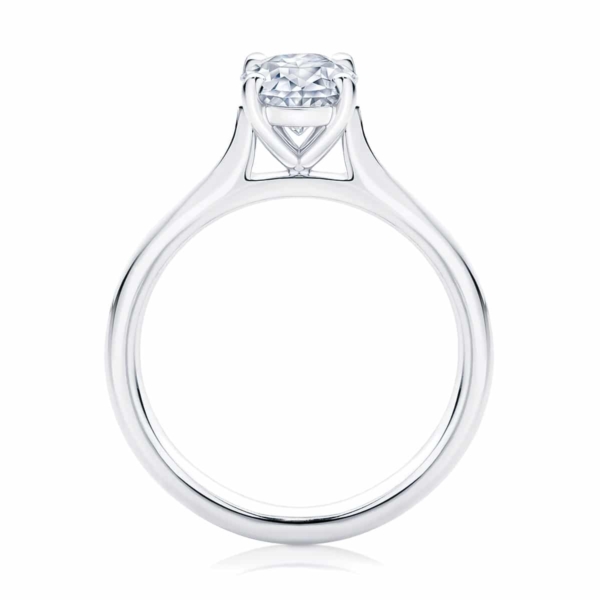 Oval Cut Engagement Ring White Gold | Oval Solitaire