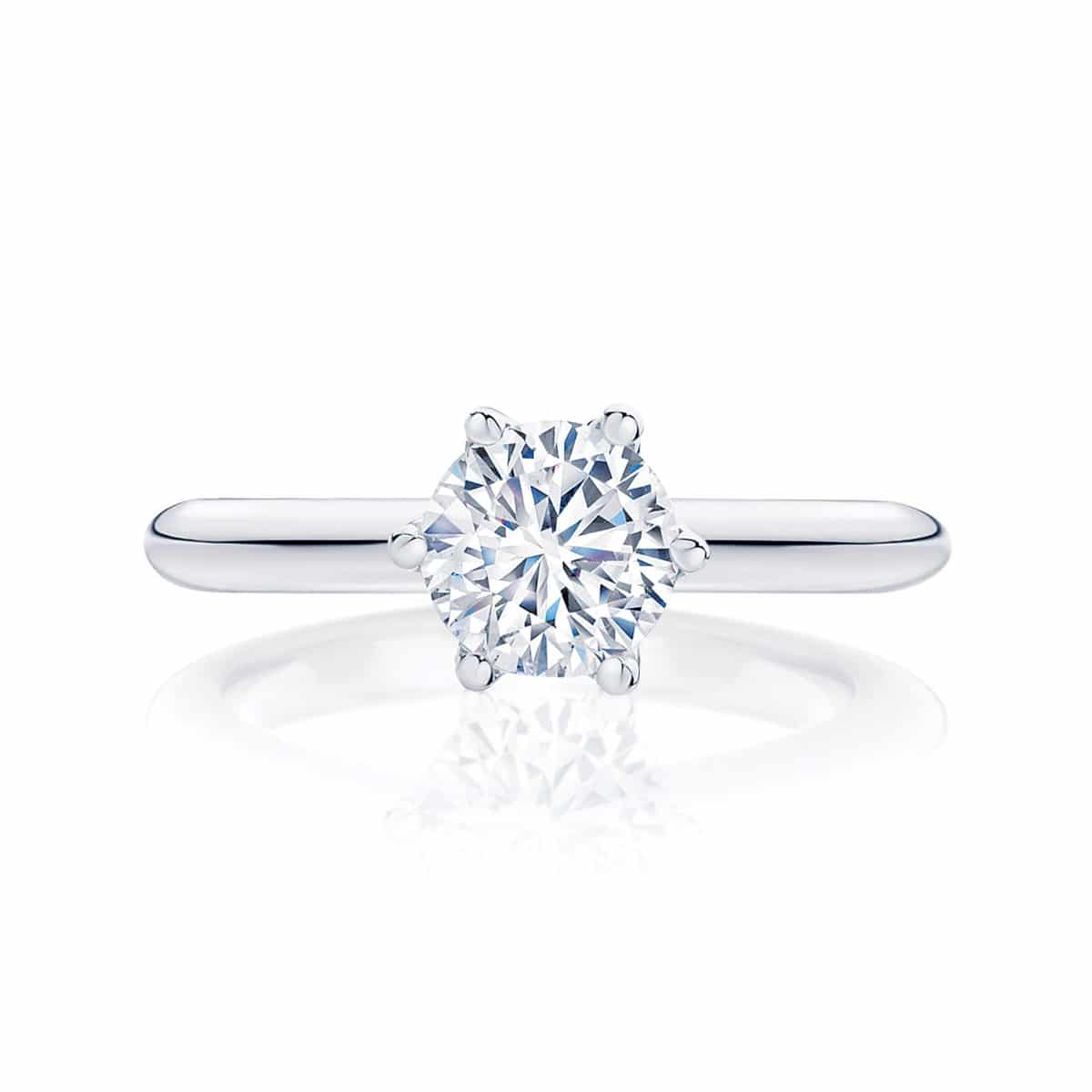 Round Solitaire Engagement Ring Platinum | Pirouette