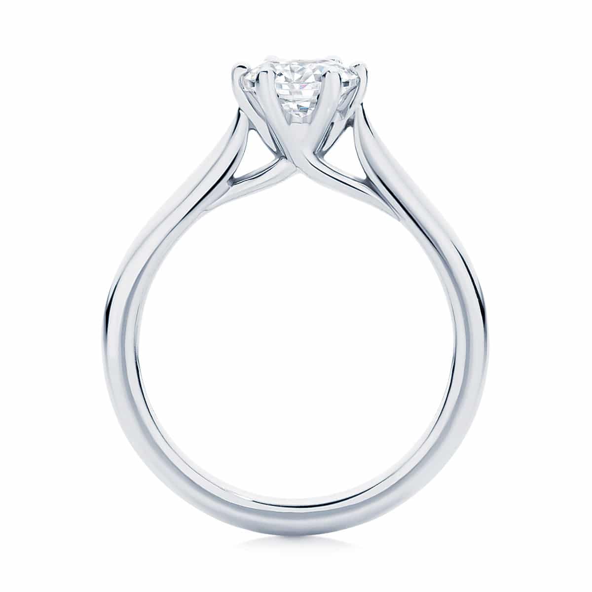 Round Solitaire Engagement Ring Platinum | Pirouette
