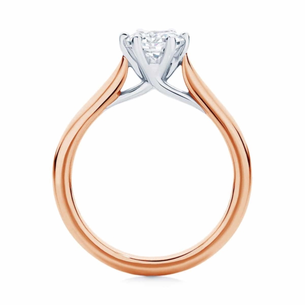 Round Solitaire Engagement Ring Rose Gold | Pirouette