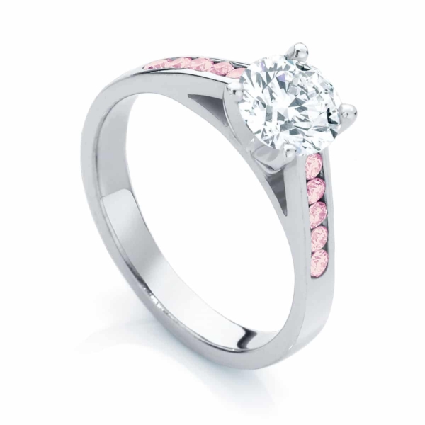 Pink Diamond Engagement Ring Platinum | Poppy IV
