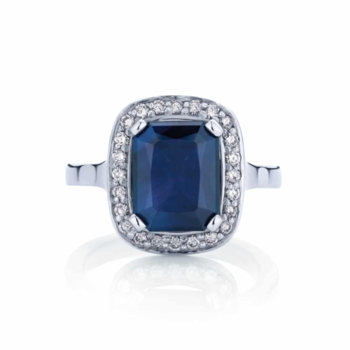Emerald Halo Engagement Ring Platinum | Regal