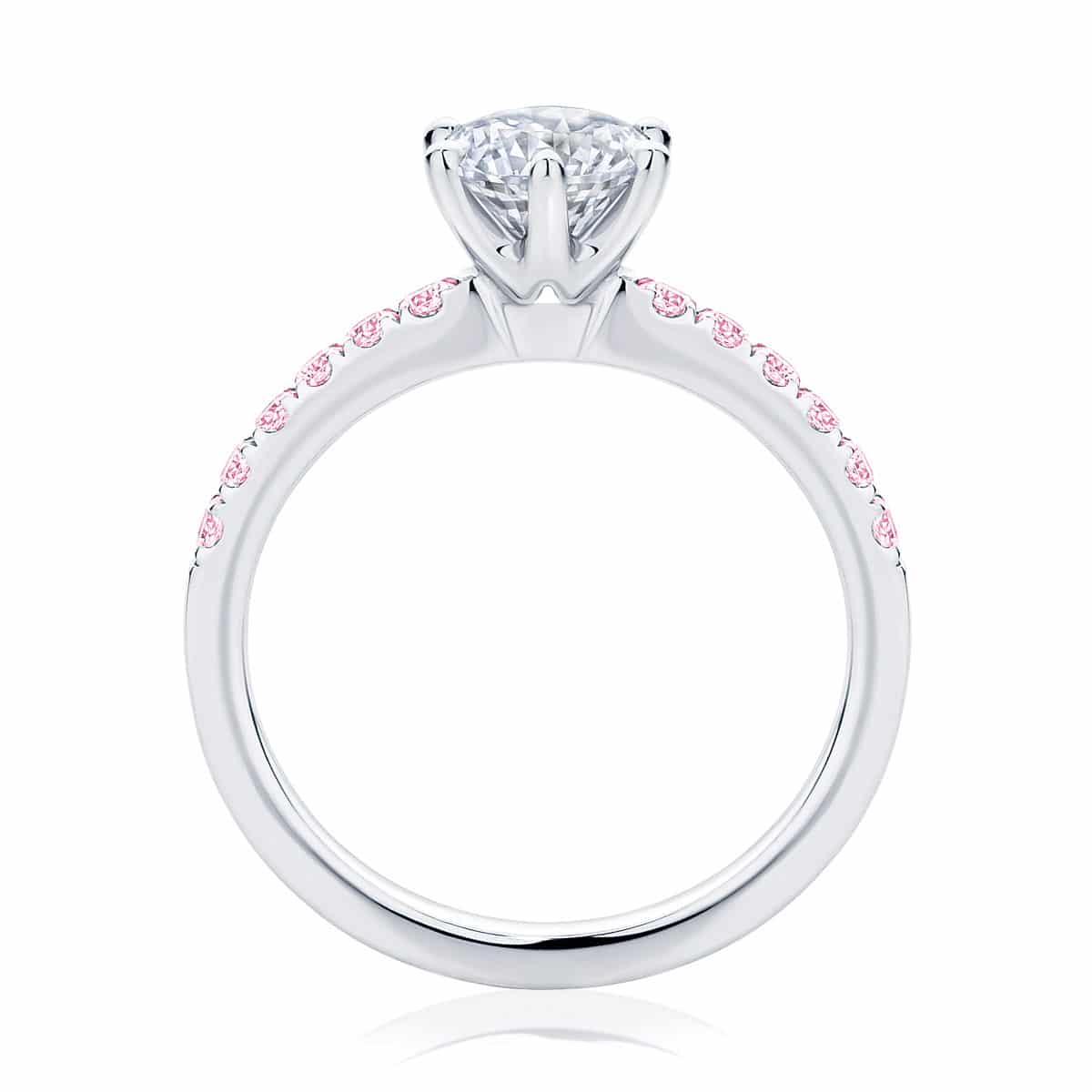 14k Rose Gold Morganite Flower Clover Diamond Halo Engagement Promise –  ASweetPear
