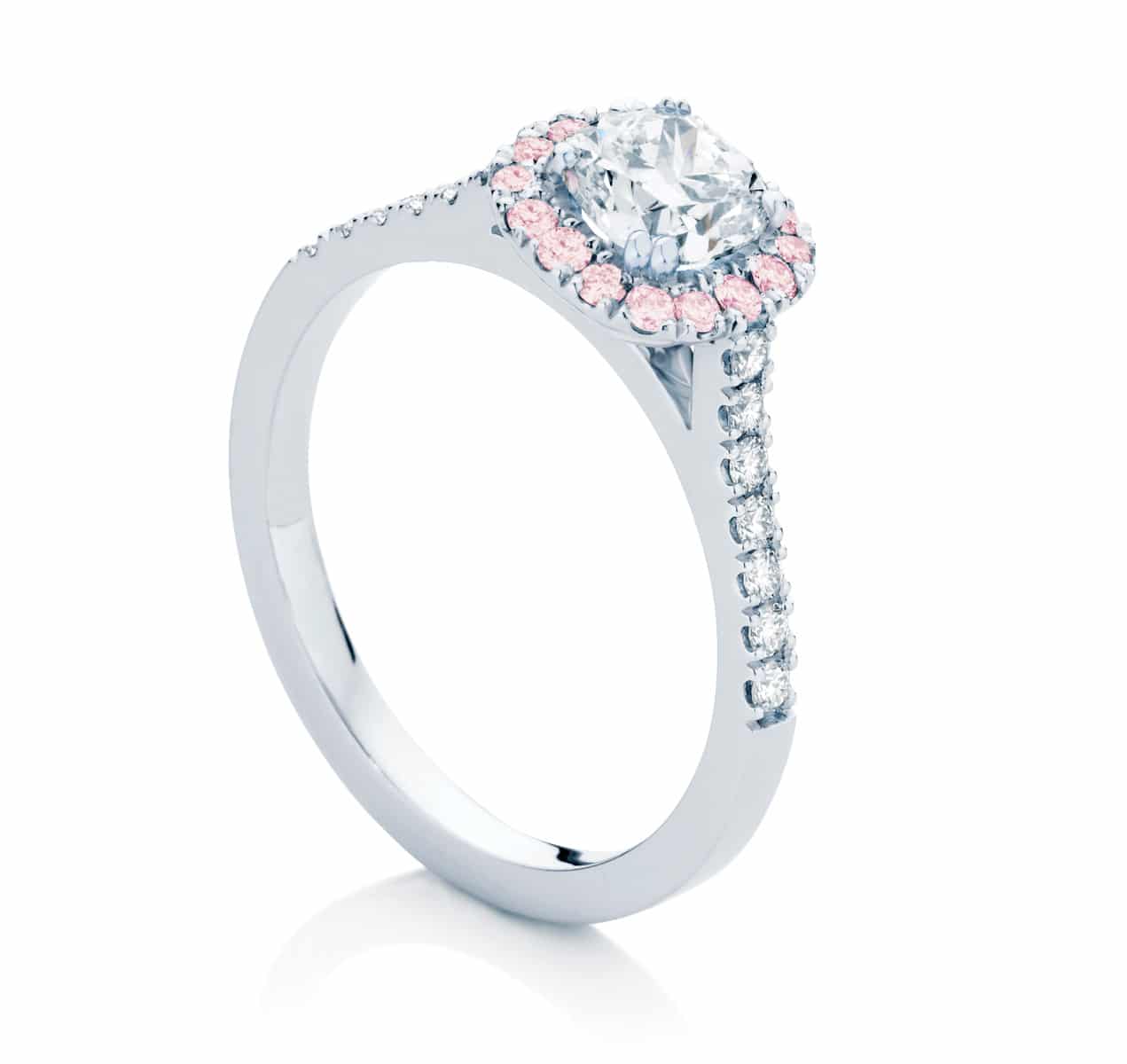 Cushion Cut Engagement Ring Platinum | Rosetta IV