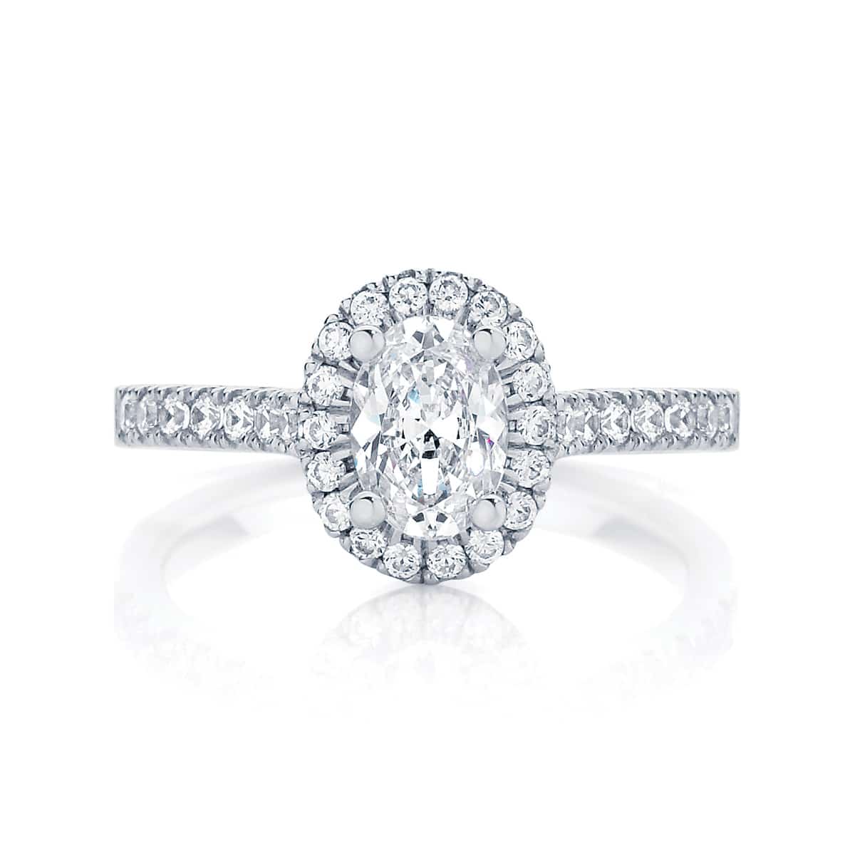 Oval Cut Engagement Ring Platinum | Rosetta (Oval)