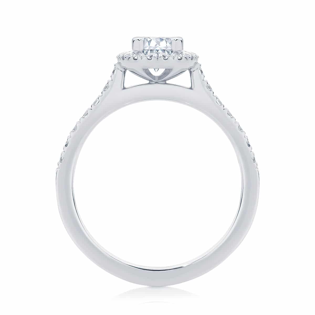 Oval Cut Engagement Ring Platinum | Rosetta (Oval)