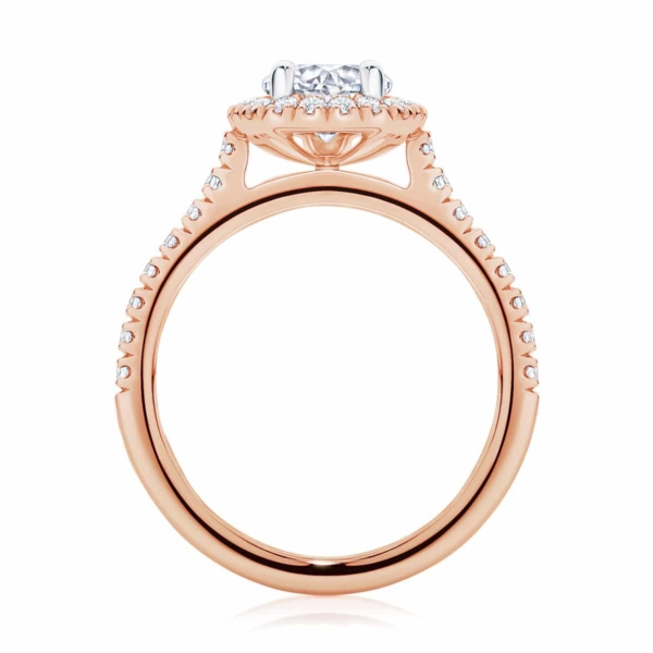 Pear Halo Engagement Ring Rose Gold | Rosetta (Pear)