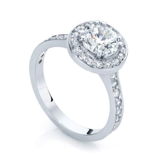 Round Halo Engagement Ring Platinum | Serenity (Brilliant)