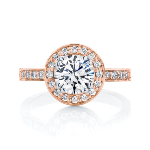 Round Halo Engagement Ring Rose Gold | Serenity (Brilliant)