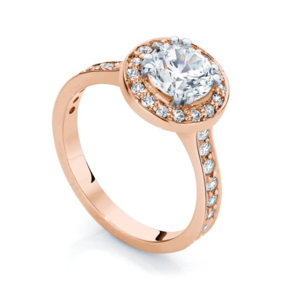 Round Halo Engagement Ring Rose Gold | Serenity (Brilliant)