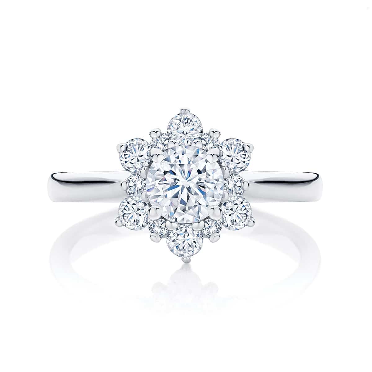 Round Other Engagement Ring Platinum | Snowflake