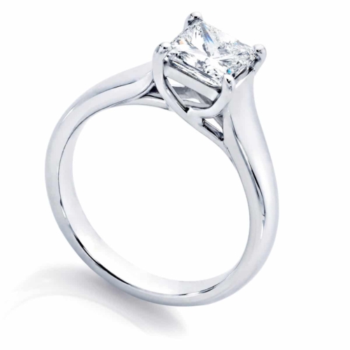 Princess Solitaire Engagement Ring Platinum | Susie