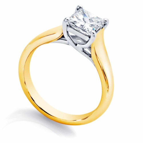 Princess Solitaire Engagement Ring White Gold | Susie