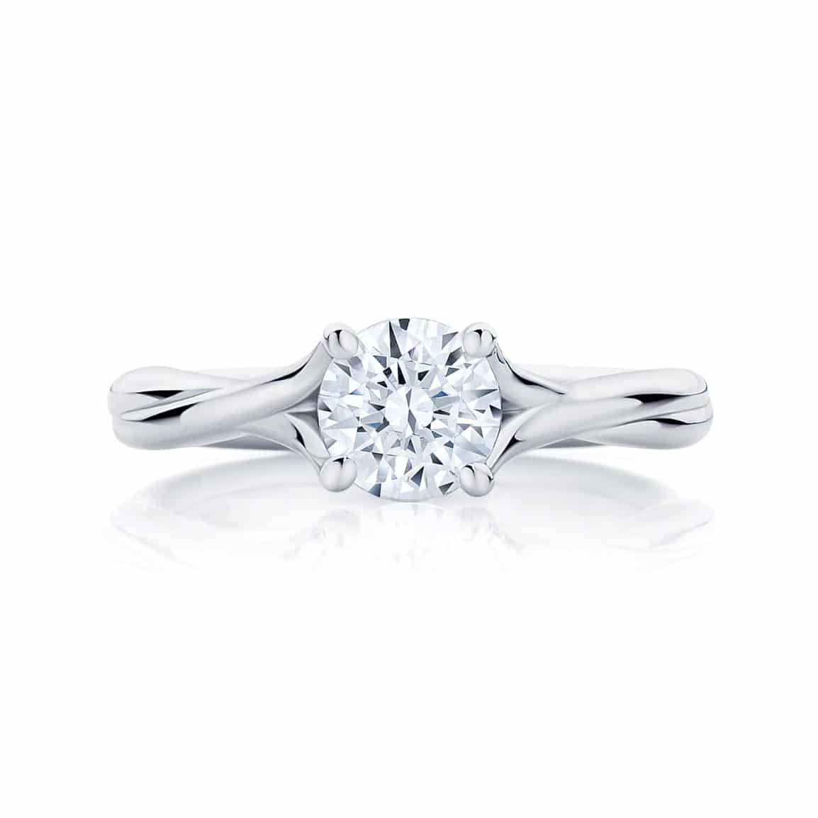 Round Solitaire Engagement Ring Platinum | Twist