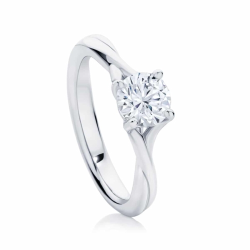 Round Solitaire Engagement Ring Platinum | Twist