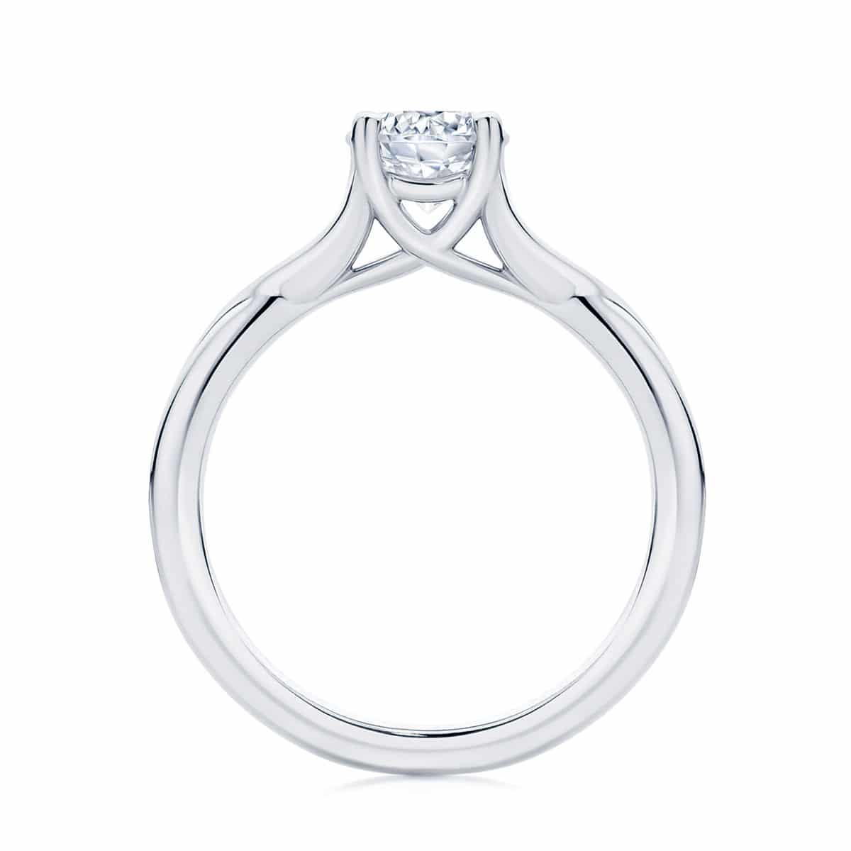 Round Solitaire Engagement Ring White Gold | Twist