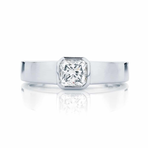 Radiant Solitaire Engagement Ring Platinum | Tzarina