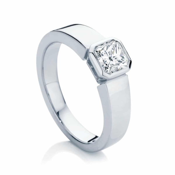 Radiant Solitaire Engagement Ring Platinum | Tzarina