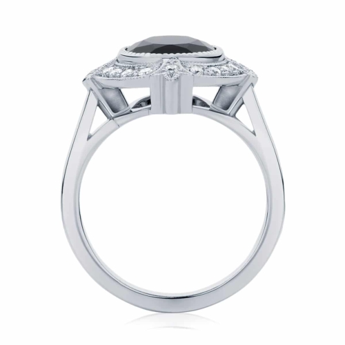 Oval Halo Engagement Ring Platinum | Venezia