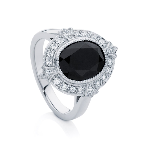 Oval Halo Engagement Ring Platinum | Venezia