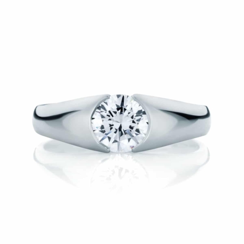 Round Solitaire Engagement Ring Platinum | Waterlilly