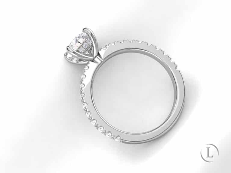 Digital render of engagement ring
