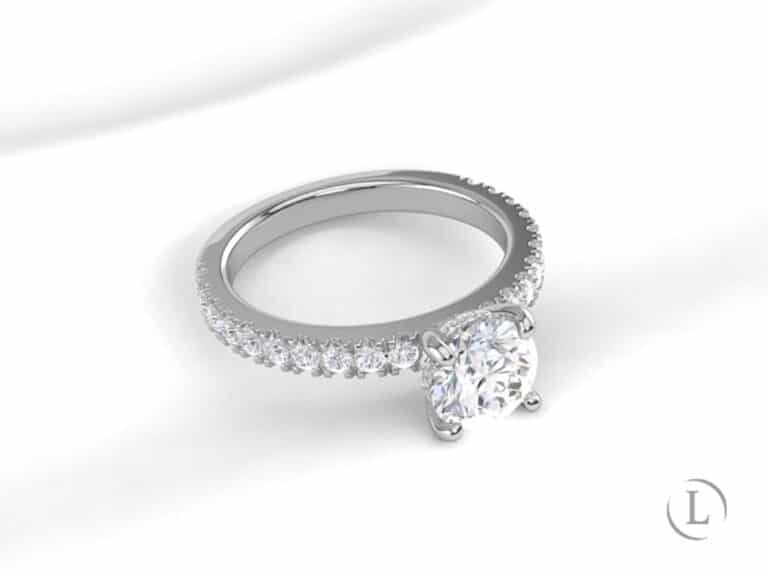 Digital render of engagement ring