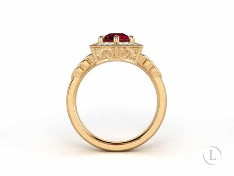 Digital render of engagement ring