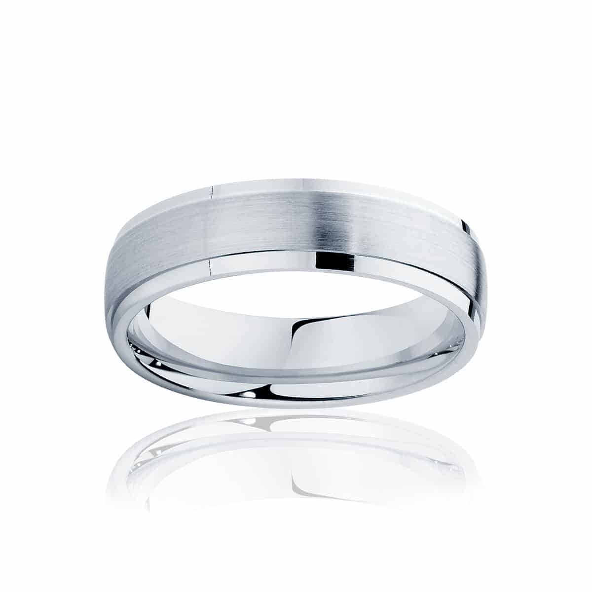 Mens White Gold Wedding Ring|Alto