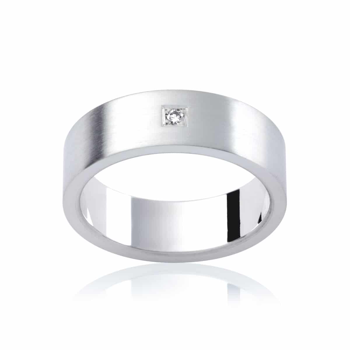 Mens White Gold Wedding Ring|Berkshire