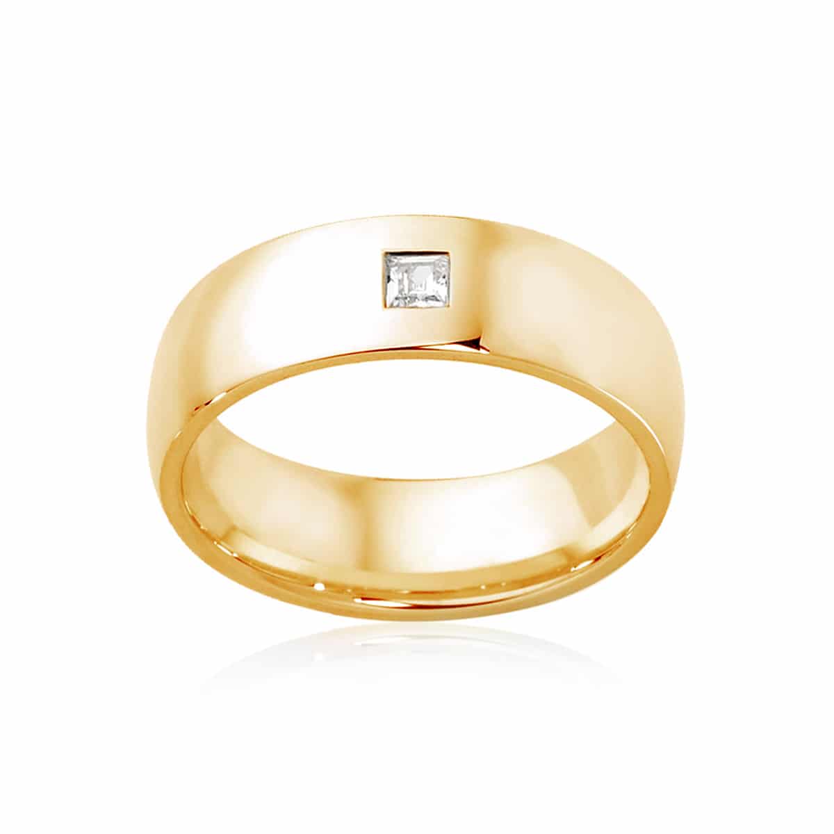 Mens Yellow Gold Wedding Ring|Bordeaux