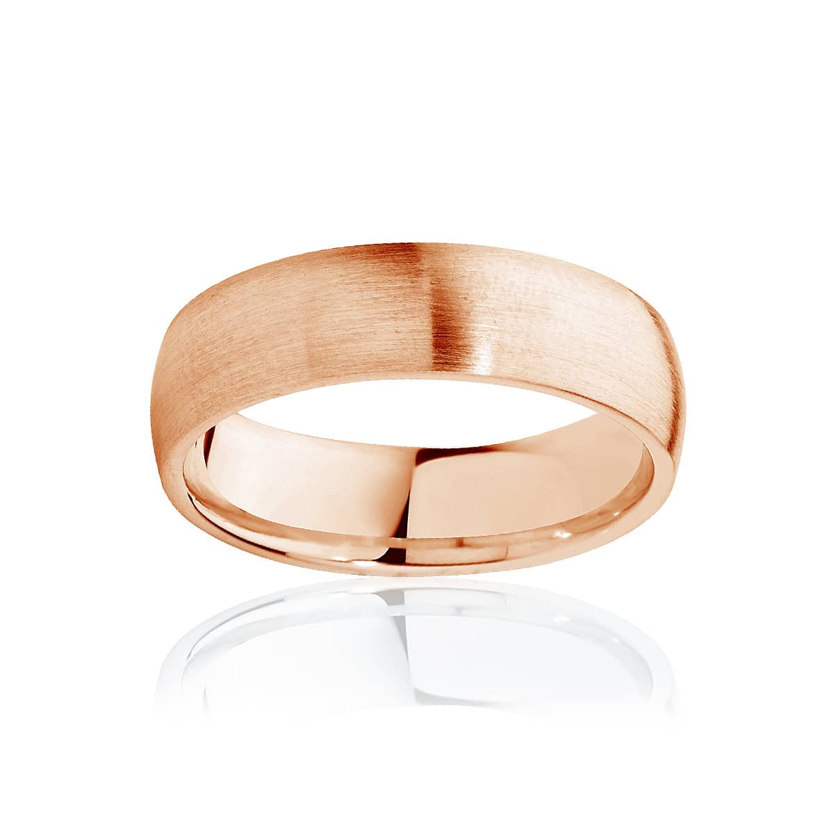 Mens Classic Rose Gold Wedding Ring|Classical Matte