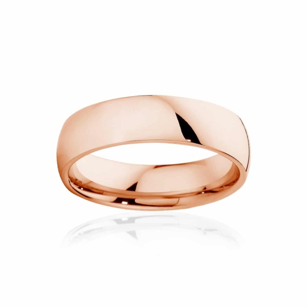 Mens Classic Rose Gold Wedding Ring|Classical