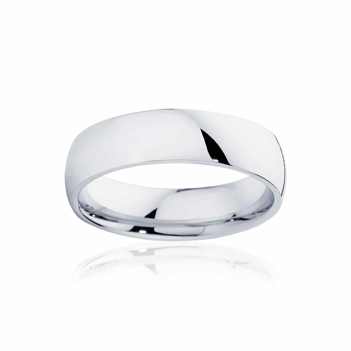 Mens Classic White Gold Wedding Ring|Classical